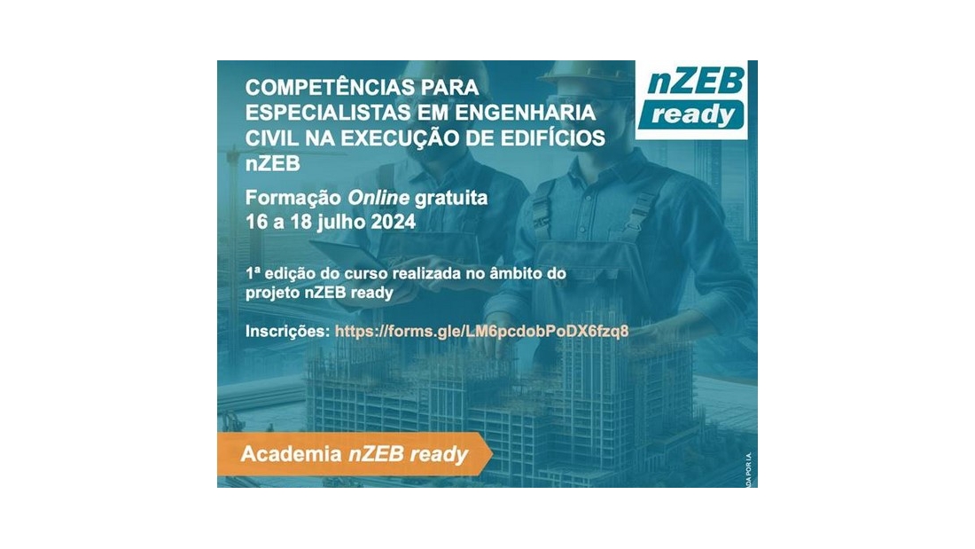 Evento online - Formação "Competências para Especialistas em Engenharia Civil na Execução de Edifícios nZEB"